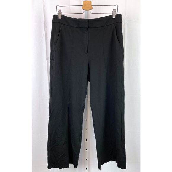 KIT AND ACE 12 Stretch Knit Pintuck Capri Crop Pants Flat Front Zip Fly Black - Picture 10 of 10